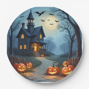 Griezelige Halloween papieren borden Bordje