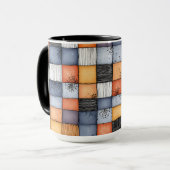 Griezelige Halloween Patchwork Twee-Tons Koffiemok Mok (Voorkant links)