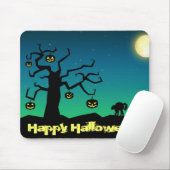 Griezelige Halloween Pompoen Boom - Muismat (Met muis)