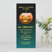 Griezelige Halloween Pompoen Kaart (Staand voorkant)
