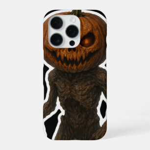 Griezelige Halloween Pompoen Monster Sticker iPhone 16 Pro Hoesje