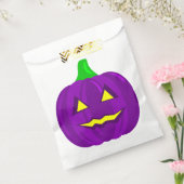 griezelige halloween pompoen paarse bedankzakje (Gezegeld)