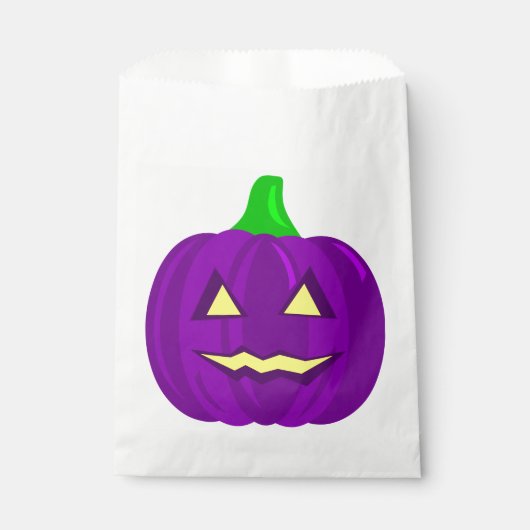 griezelige halloween pompoen paarse bedankzakje (Voorkant)