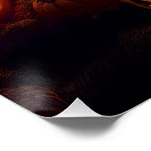 Griezelige Halloween Pompoen Patch Perfect Poster (Hoek)