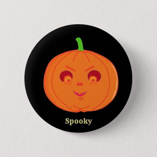 Griezelige Halloween Pompoen Ronde Button 5,7 Cm (Voorkant)