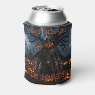 Griezelige Halloween Pompoen Sheriff Cowboy Blikse Blikjeskoeler