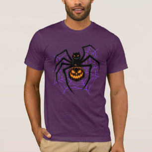 Griezelige Halloween Pompoen Spin T-Shirt