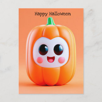 Griezelige Halloween Pompoen Wenskaart Briefkaart