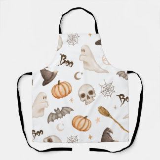Griezelige Halloween Pompoenen & Geesten Schort