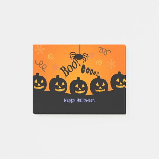 Griezelige Halloween Pompoenen Jack-o-Lanterns Post-it® Notes (Voorkant)