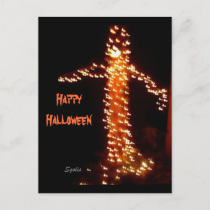 Griezelige Halloween-prentkaart Briefkaart
