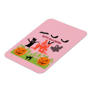 Griezelige Halloween Roze Gloed Magneet