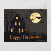 Griezelige Halloween-scène Briefkaart (Voorkant)