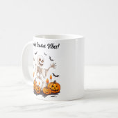 griezelige Halloween-scène Koffiemok (Voorkant links)