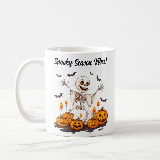 griezelige Halloween-scène Koffiemok (Links)