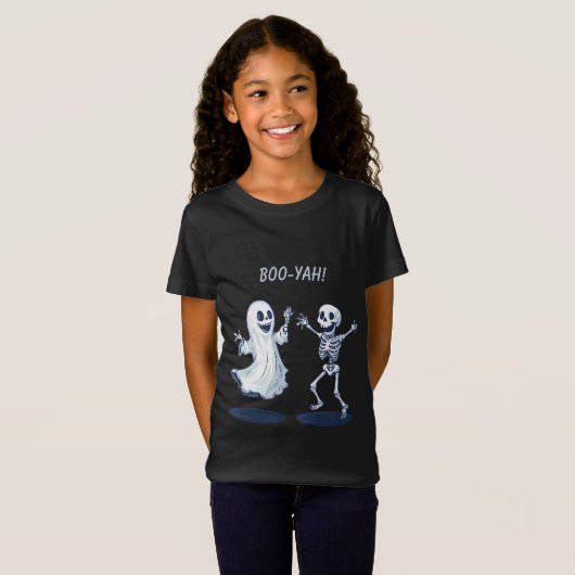 griezelige Halloween-scène T-shirt (Voorkant volledig)