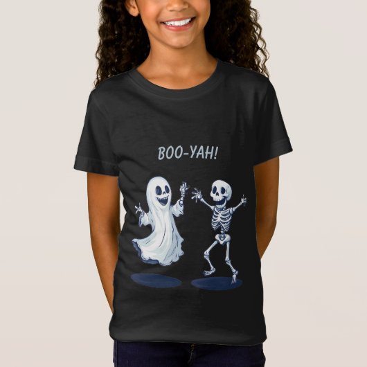 griezelige Halloween-scène T-shirt (Voorkant)