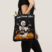 griezelige Halloween-scène Tote Bag (Dichtbij)