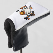 Griezelige Halloween Schaats Pompoen Kruiden Geest Golfheadcover (3/4 voorkant)