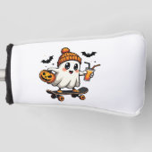 Griezelige Halloween Schaats Pompoen Kruiden Geest Golfheadcover (Voorkant)