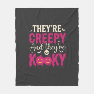 Griezelige Halloween Schedel Pompoen Ontwerp_1 Fleece Deken