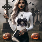 Griezelige Halloween-schedel Tri-Blend Shirt