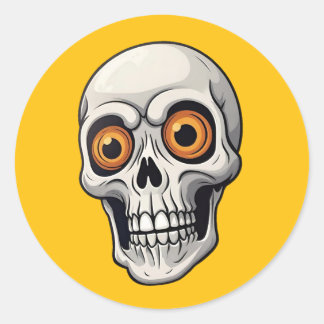Griezelige Halloween Schedelstickers Ronde Sticker