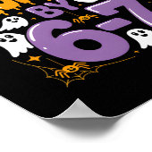 Griezelige Halloween Skelet Griezelt Zes Zeven Num Poster (Hoek)