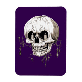 Griezelige Halloween Smeltende Cranium Met Vleermu Magneet