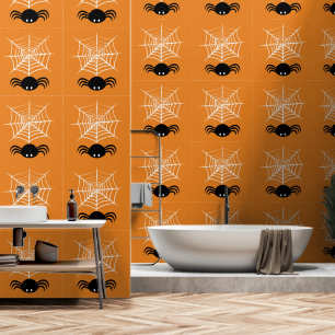Griezelige Halloween Spin Illustratie Behang