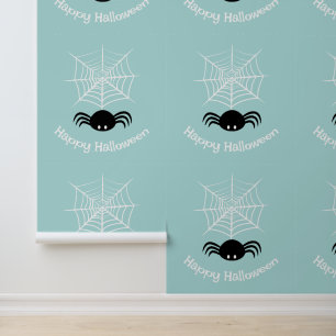 Griezelige Halloween Spin Illustratie Behang