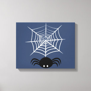 Griezelige Halloween Spin Illustratie Canvas Afdruk