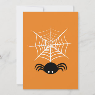 Griezelige Halloween Spin Illustratie Feestdagenkaart