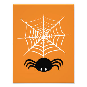 Griezelige Halloween Spin Illustratie Foto Afdruk