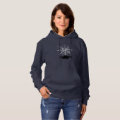 Griezelige Halloween Spin Illustratie Hoodie (Voorkant volledig)
