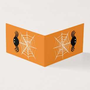 Griezelige Halloween Spin Illustratie Kaart