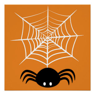 Griezelige Halloween Spin Illustratie Perfect Poster