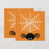 Griezelige Halloween Spin Illustratie Programmakaart (Voorkant / Achterkant)