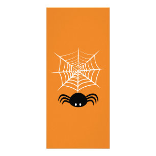 Griezelige Halloween Spin Illustratie Reclamekaart