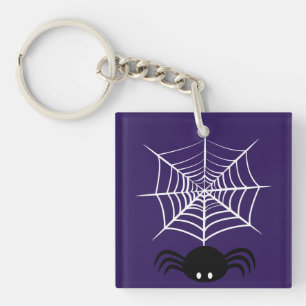 Griezelige Halloween Spin Illustratie Sleutelhanger