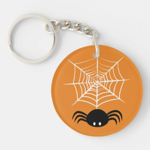 Griezelige Halloween Spin Illustratie Sleutelhanger