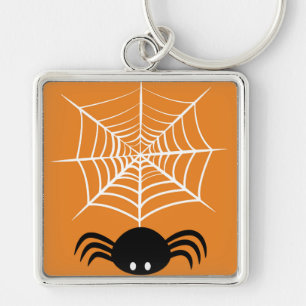 Griezelige Halloween Spin Illustratie Sleutelhanger