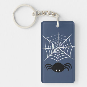 Griezelige Halloween Spin Illustratie Sleutelhanger