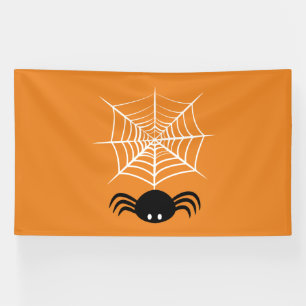 Griezelige Halloween Spin Illustratie Spandoek
