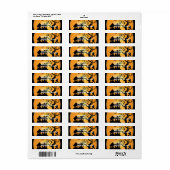 griezelige halloween spookhuis scene vector etiket (Full Sheet)
