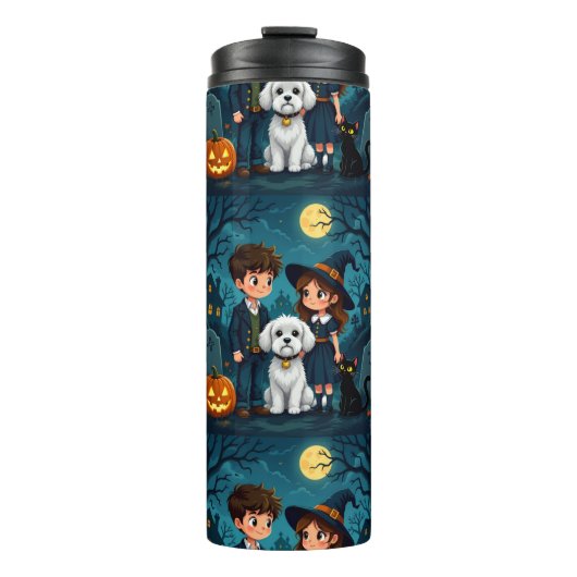 Griezelige Halloween thermos Thermosbeker (Voorkant)