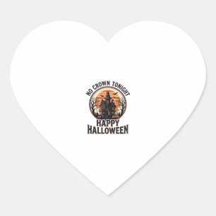 Griezelige Halloween-trui met spookachtige herenhu Hart Sticker