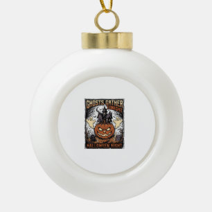 Griezelige Halloween-trui Vintage Geest Pompoen Ku Keramische Bal Ornament