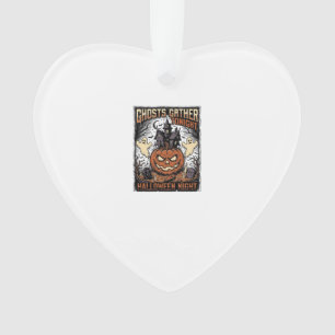 Griezelige Halloween-trui Vintage Geest Pompoen Ku Ornament