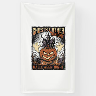 Griezelige Halloween-trui Vintage Geest Pompoen Ku Spandoek